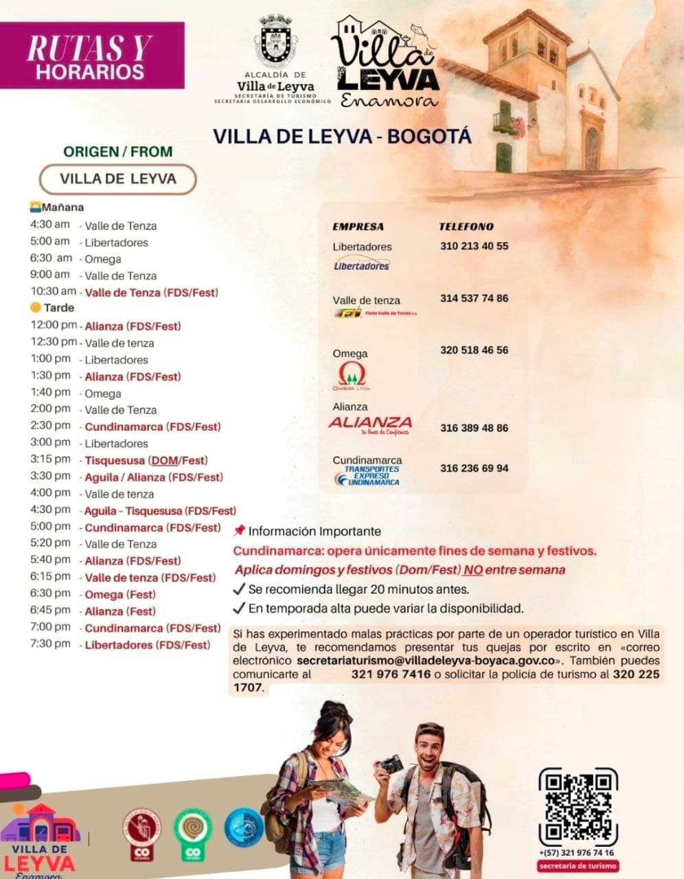 Rutas y Horarios de Buses desde Villa de Leyva 2026 — foto 2