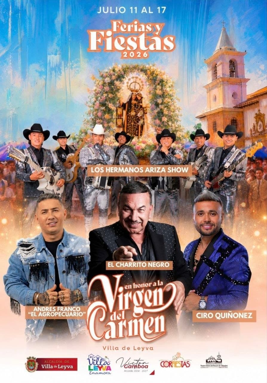 Ferias y Fiestas de la Virgen del Carmen 2026 en Villa de Leyva